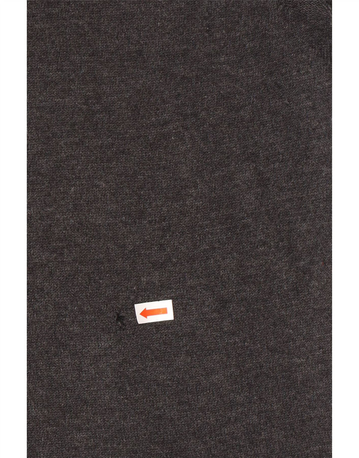 HUGO BOSS Pull Col Rond Homme Gris Moyen Coton