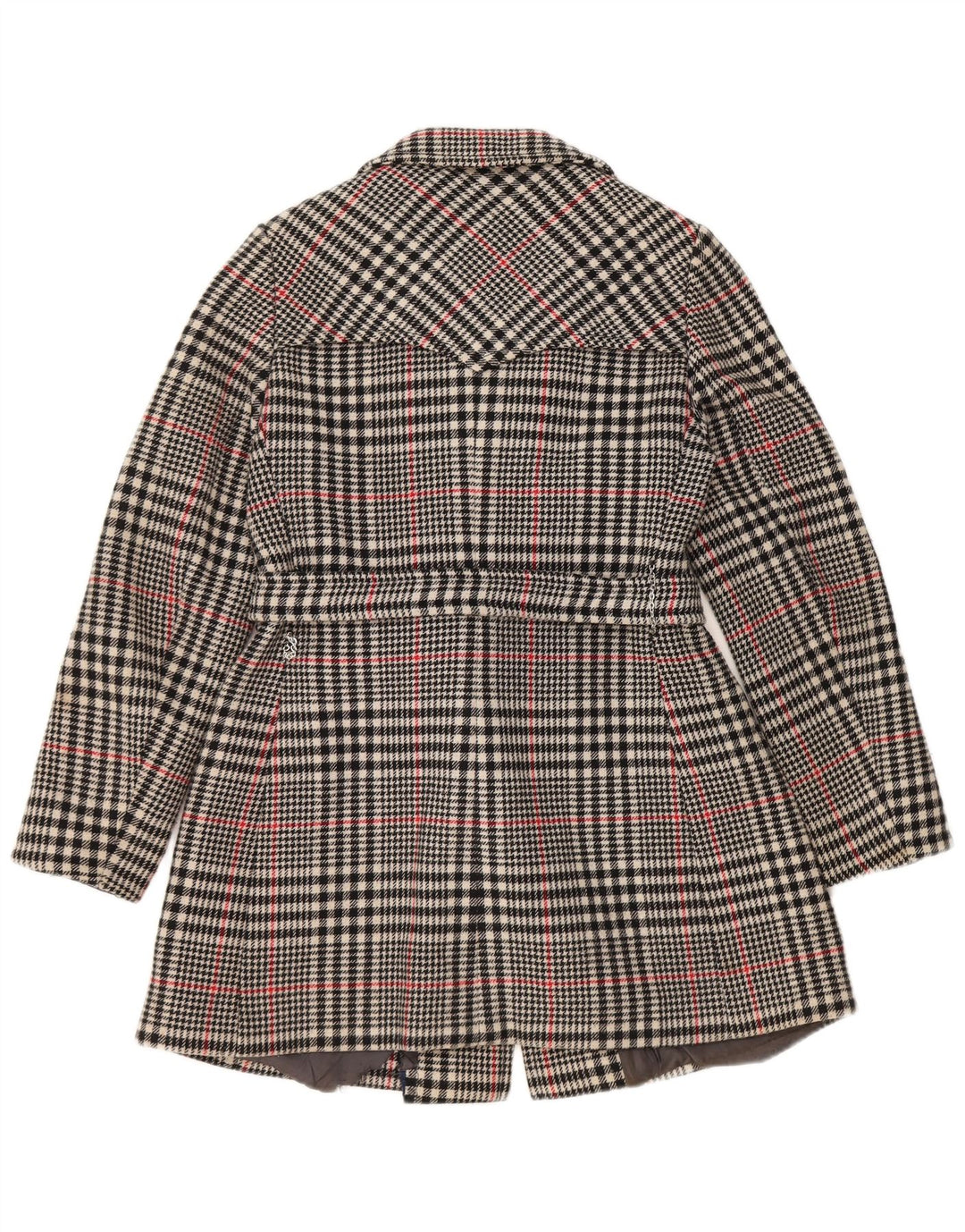 vintage Femme Double Breasted Trench Coat IT 46 Grand Chèque Gris