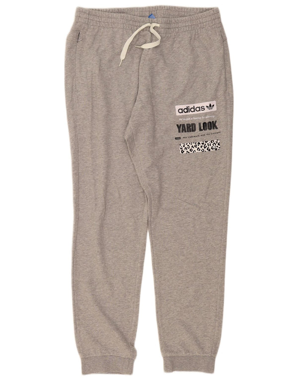 Adidas Pantalon de survêtement graphique pour homme XL Gris moucheté