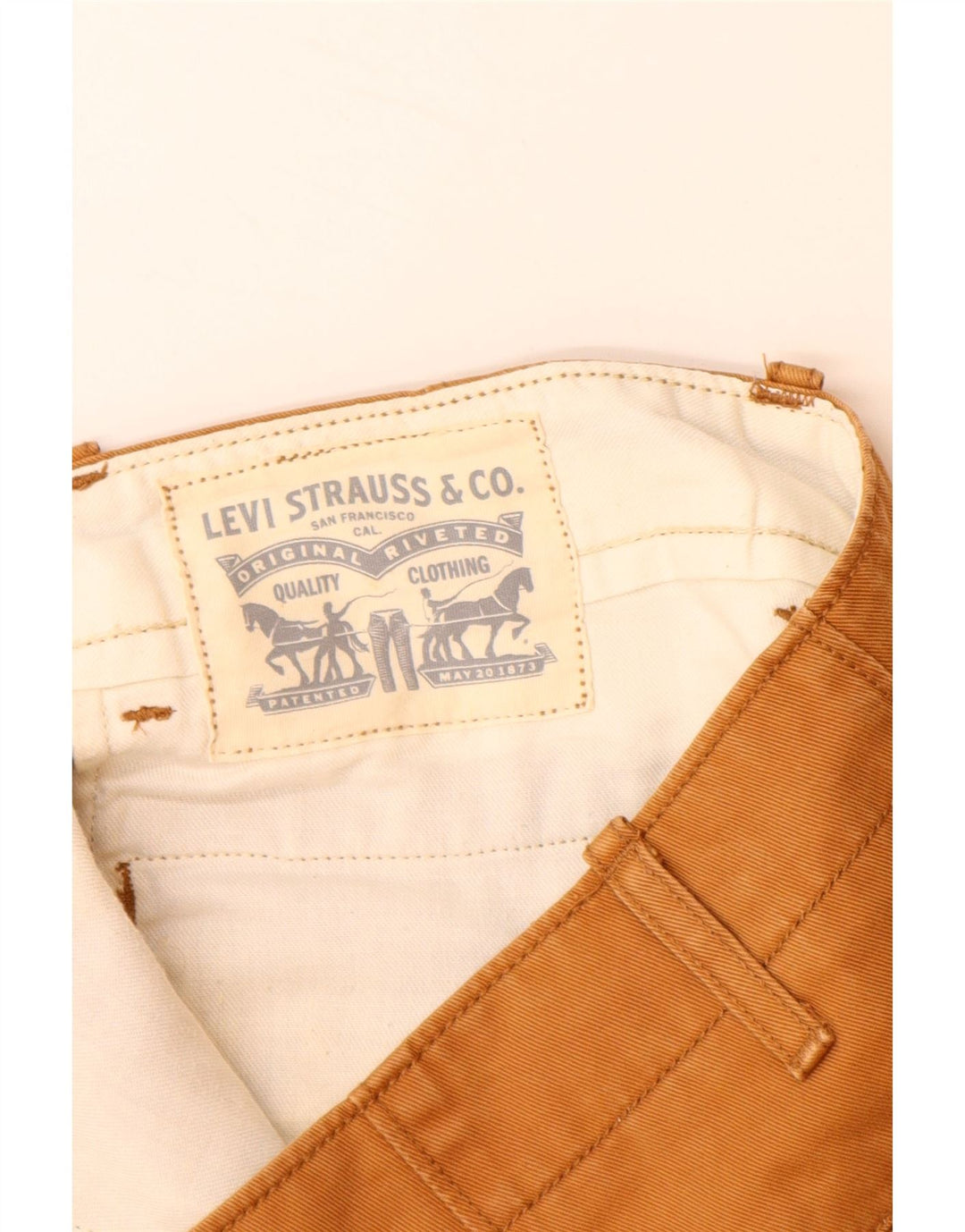 LEVI'S Short Chino Homme W34 Large Marron Coton