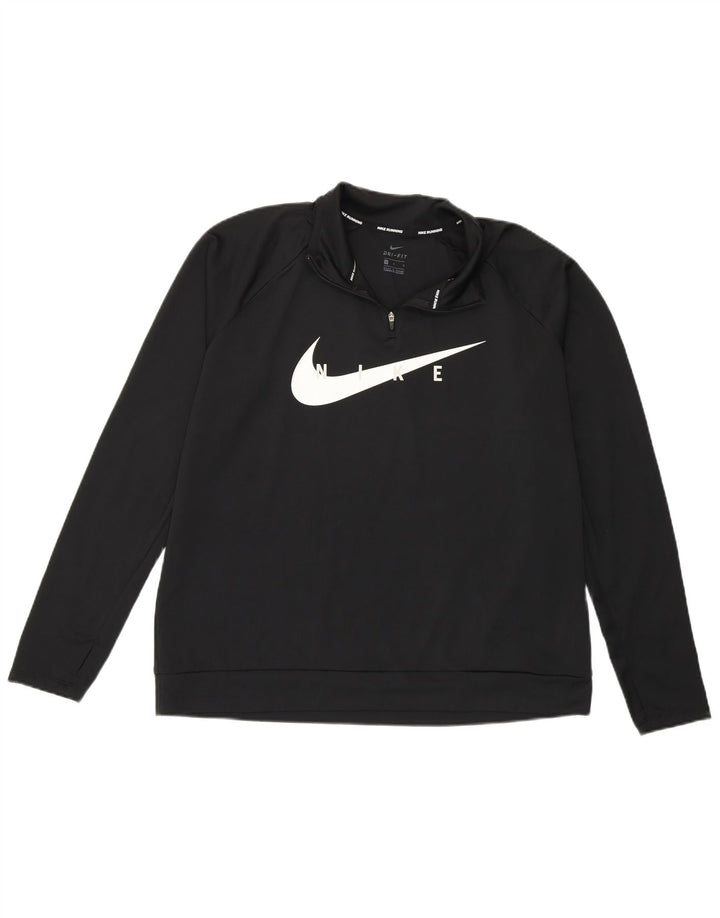 Nike Haut de survêtement Dri Fit Graphic pour femme UK 16 Large Noir