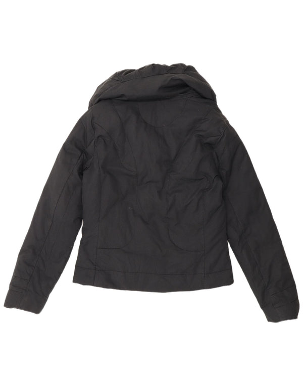 Benetton Veste matelassée à capuche pour femme UK 12 Medium Noir