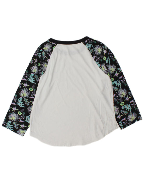 Vans Haut à manches 3/4 pour femme UK 14 Medium Blanc Colourblock