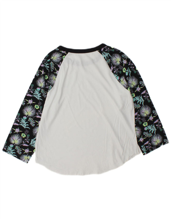 Vans Haut à manches 3/4 pour femme UK 14 Medium Blanc Colourblock