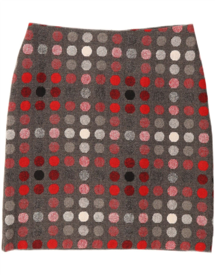 Marks & Spencer Jupe droite pour femme UK 12 Medium W30 Gris à pois