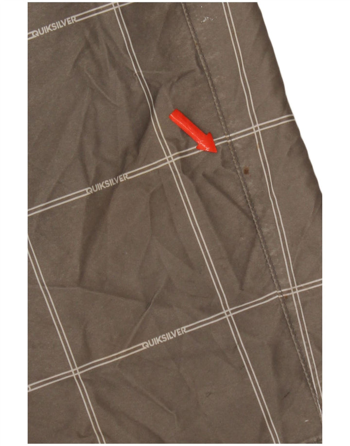 Quiksilver Short Chino Homme W34 Large Gris Carreaux Polyester