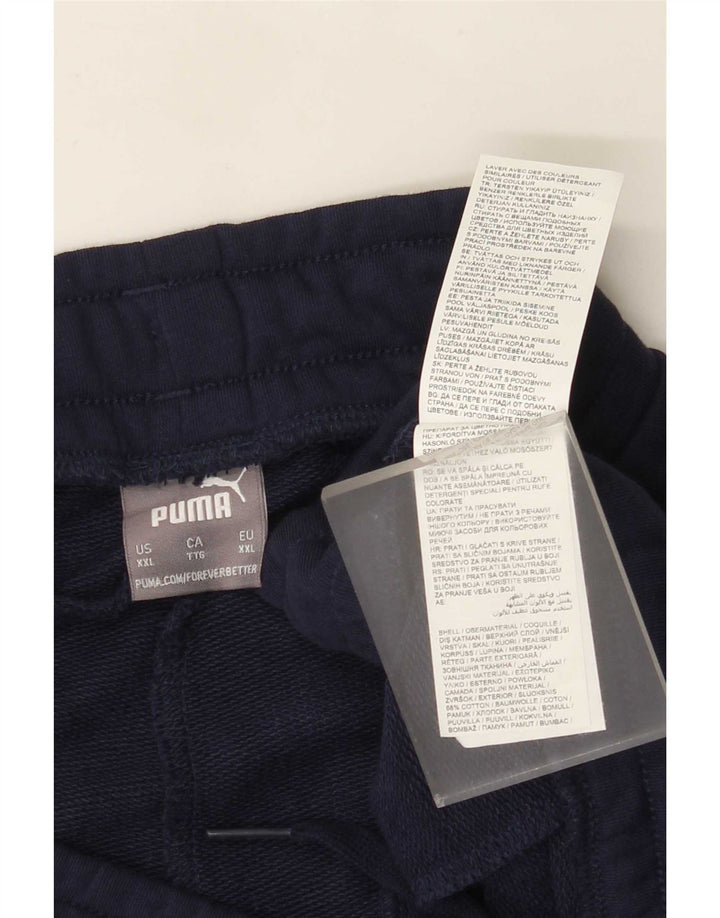 Puma Short de sport pour homme 2XL en coton bleu marine