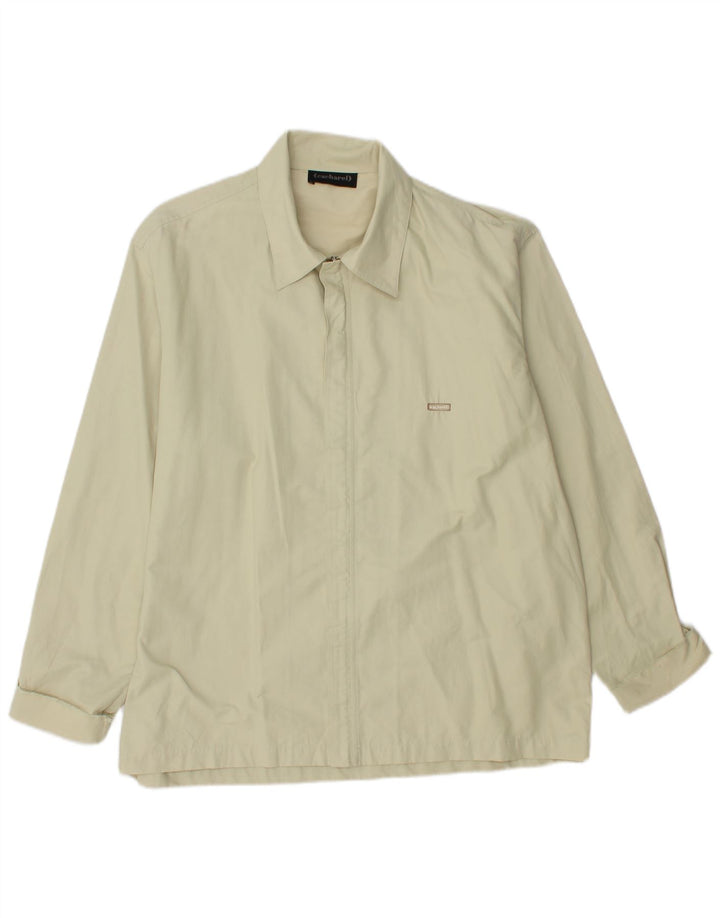 CACHAREL Blouson Bomber Homme IT 54 2XL Beige Coton
