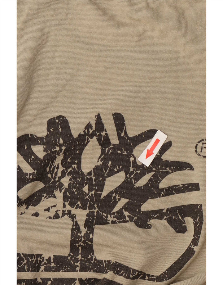 Timberland T-Shirt Graphique Homme Petit Kaki Coton
