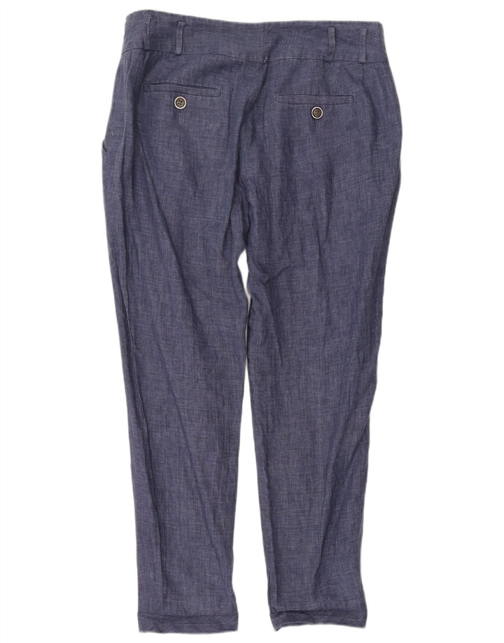 Zara Pantalon Chino Pegged Femme Moyen W28 L28 Bleu Marine