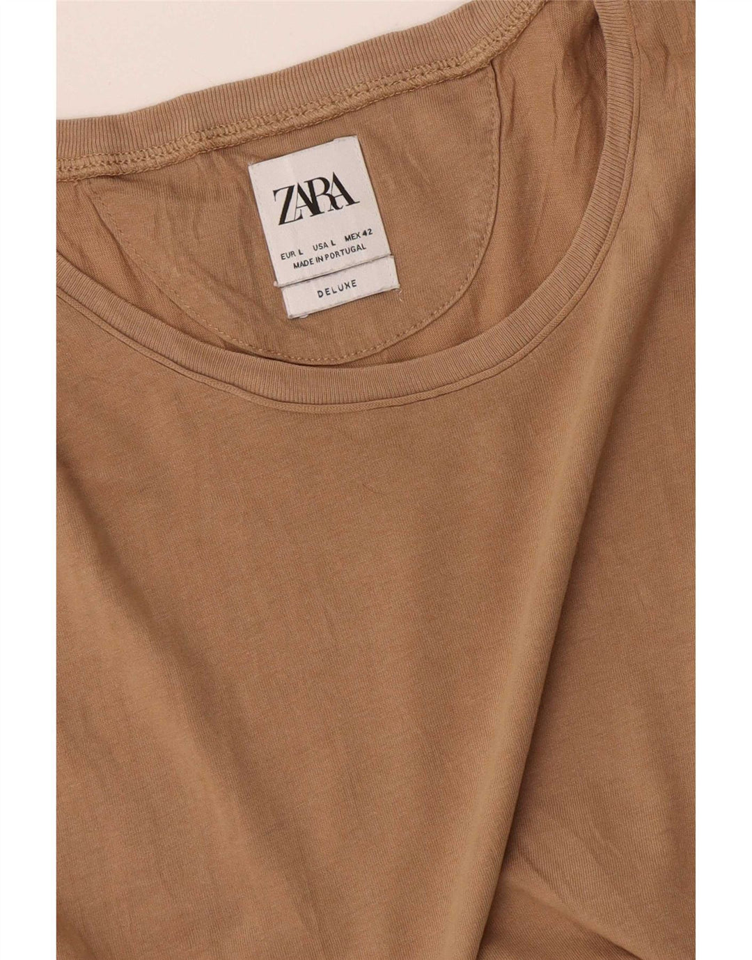 Zara T-Shirt Homme Haut Large Beige