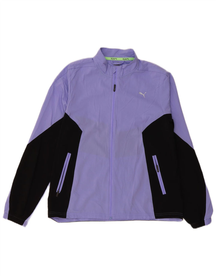 PUMA Veste de survêtement pour femme UK 44 Polyester color block violet moyen