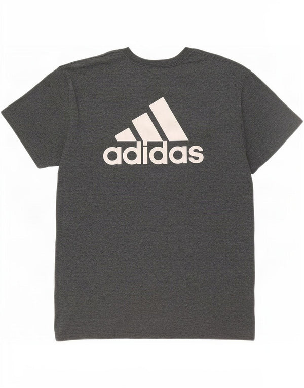 Adidas Homme United Soccer Coaches Graphic T-Shirt Top Gris Moyen Coton