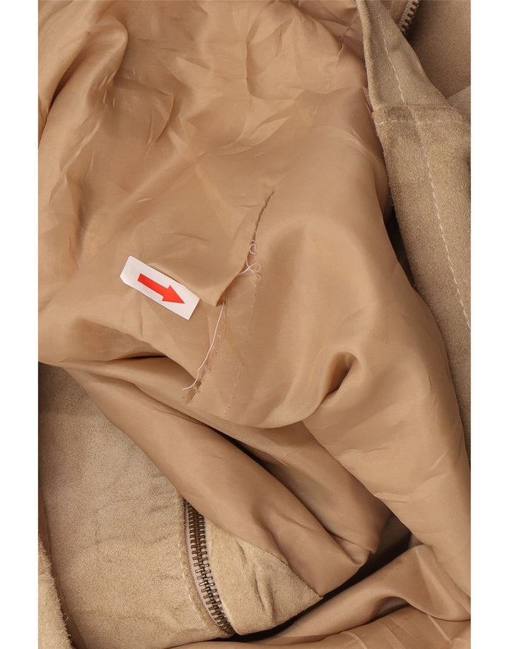 veste en daim homme vintage UK 40 Grand Beige