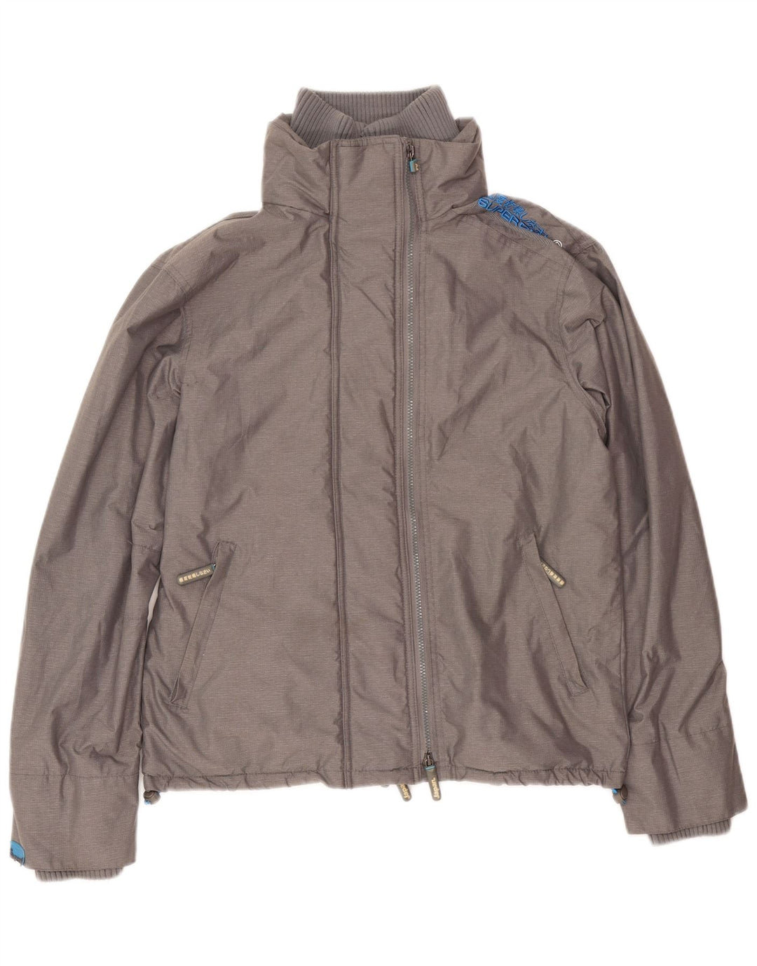 Superdry Veste coupe-vent Windcheater Sherpa pour hommes UK 38 Nylon gris moyen