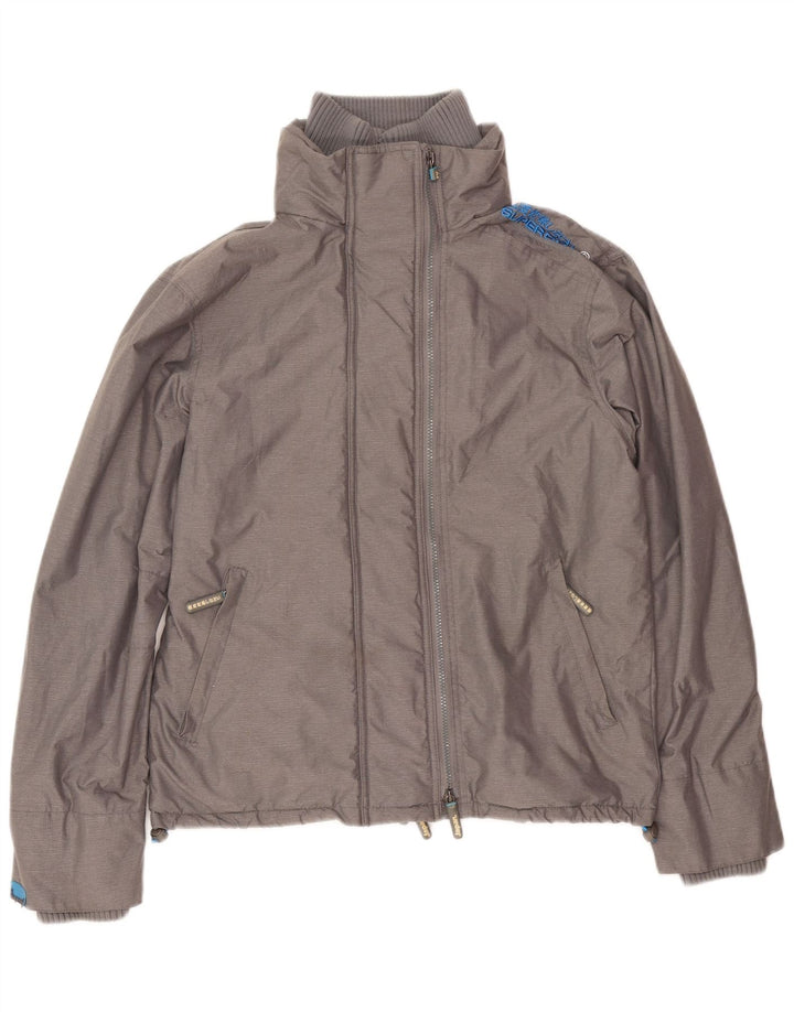 Superdry Veste coupe-vent Windcheater Sherpa pour hommes UK 38 Nylon gris moyen