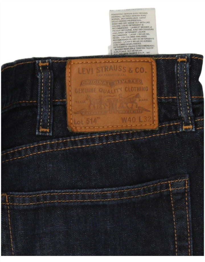 Levi's Jean 514 Straight Homme Bleu Marine W40 L32 Coton
