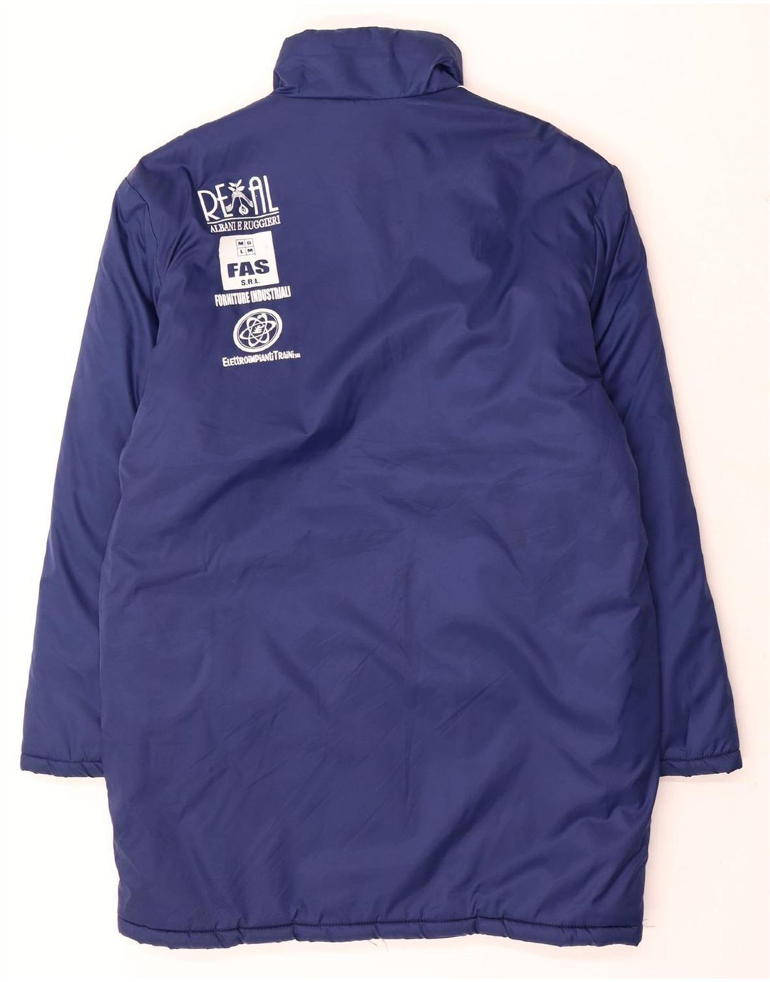 ADIDAS Manteau matelassé graphique pour hommes UK 38/40 Bleu moyen Polyamide