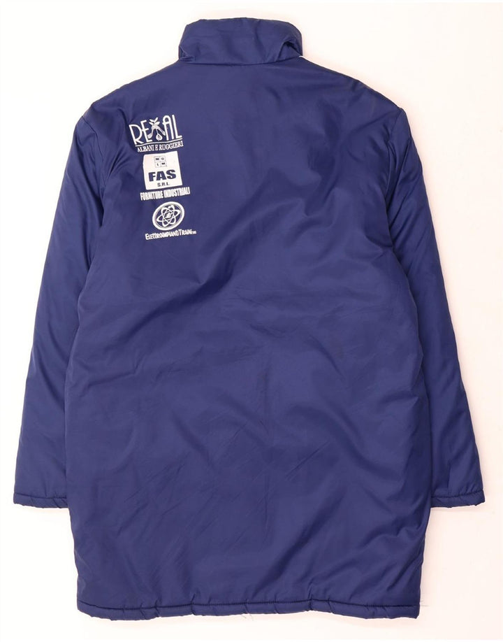 ADIDAS Manteau matelassé graphique pour hommes UK 38/40 Bleu moyen Polyamide