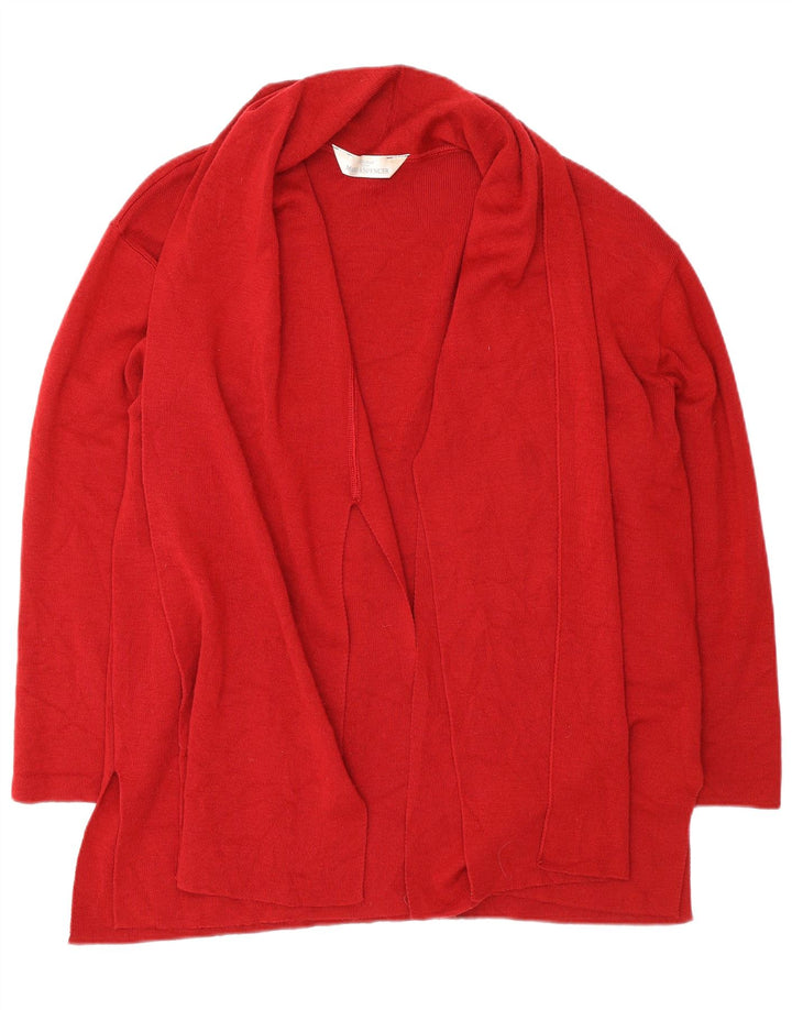 Marks & Spencer Pull cardigan ouvert surdimensionné pour femme UK 14 Large Rouge