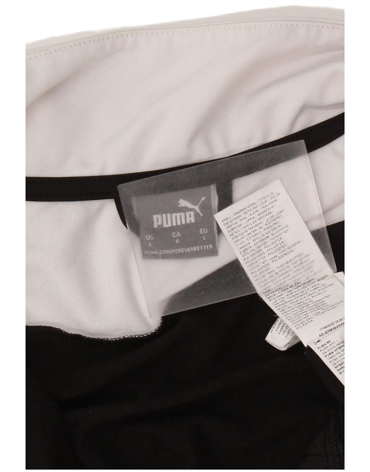 Puma Veste de survêtement pour homme Large Noir Colorblock Polyester