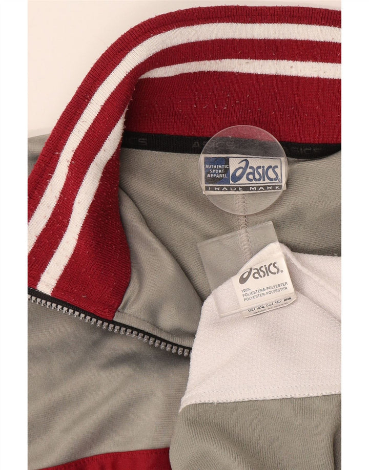 ASICS Veste de survêtement pour homme XL Gris Colorblock Polyester