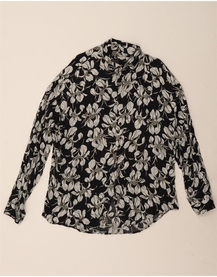 Zara Chemise Slim Fit Homme Noir Floral