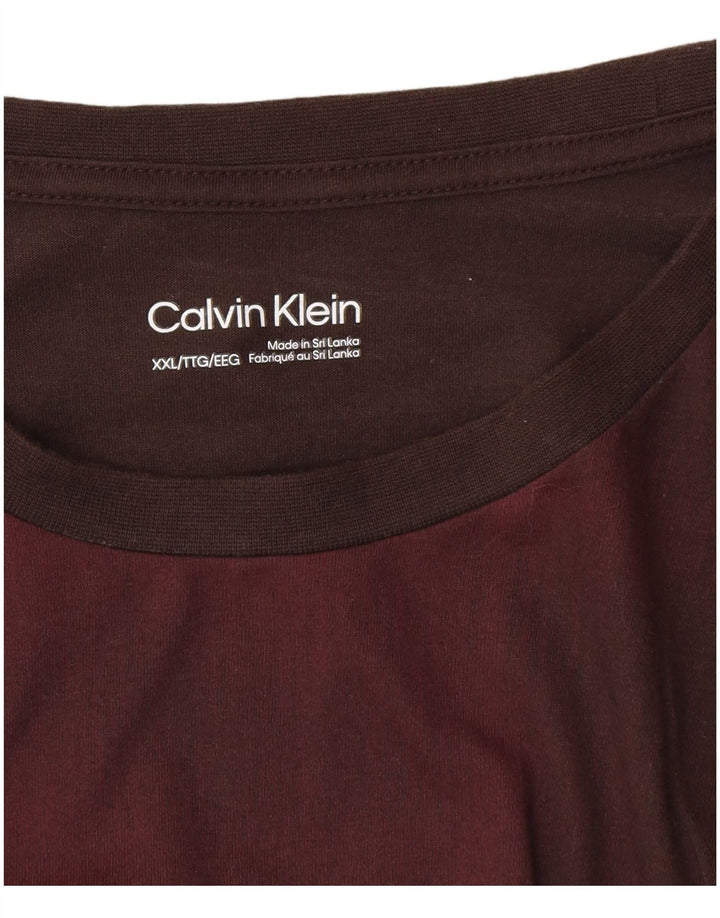 Calvin Klein T-Shirt Homme Top 2XL Bordeaux