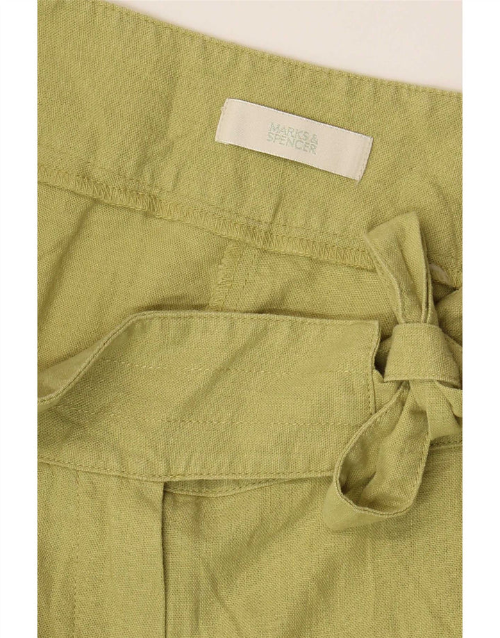 Marks & Spencer Pantalon capri large pour femme W32 L18 Vert