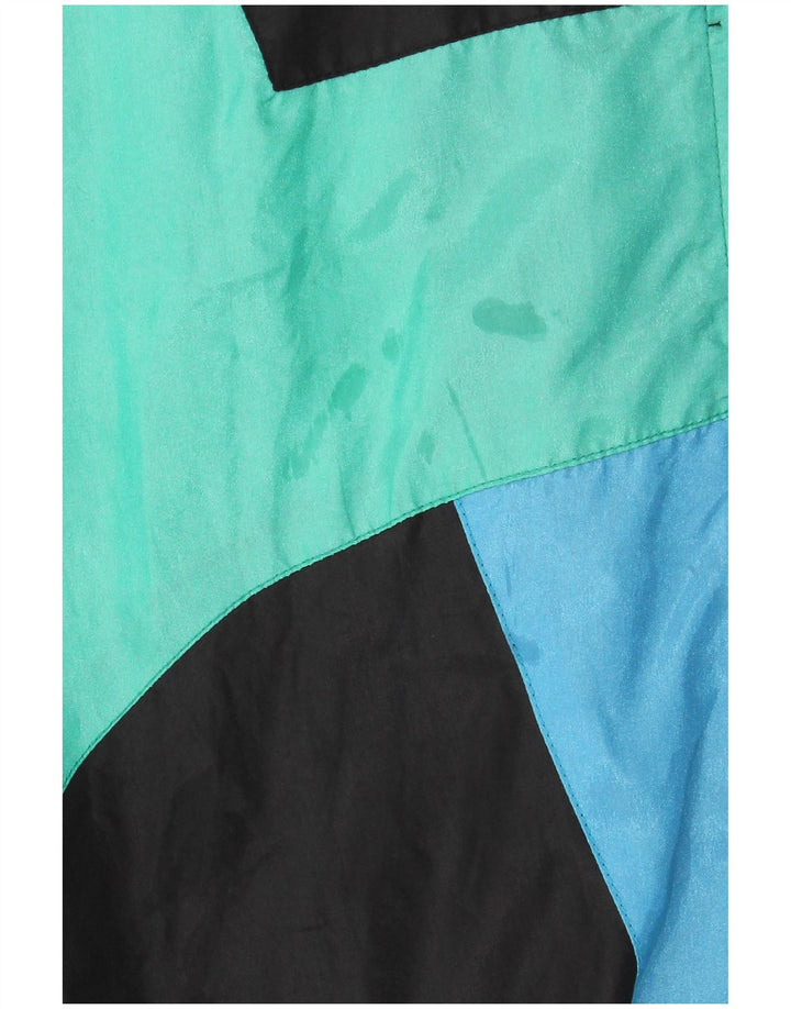 Vintage Mens Survêtement Top Veste Grand Multicolore Colourblock Polyester