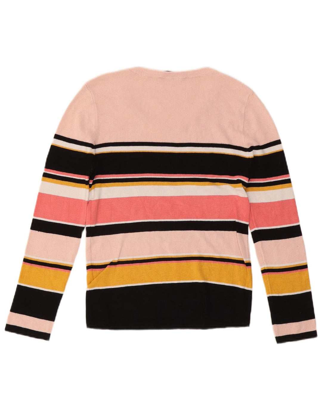 Oasis Haut à manches longues pour femme UK 42 en viscose rayée rose moyen