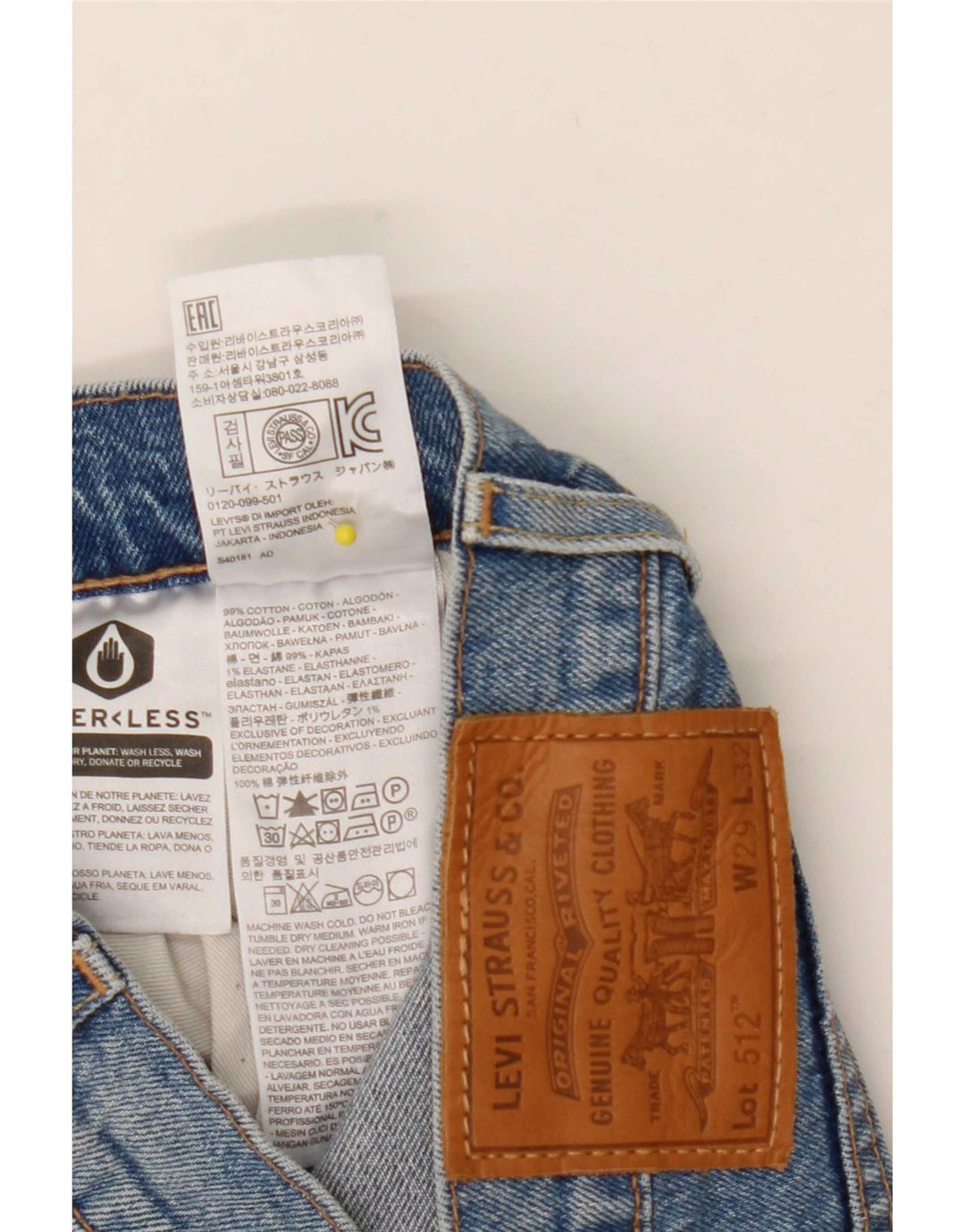 Levi's Jean Slim 512 Tapered Homme Bleu Coton W29 L32