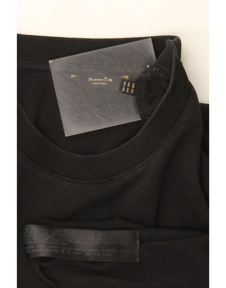 Massimo Dutti T-Shirt Homme Haut 2XL Noir Coton