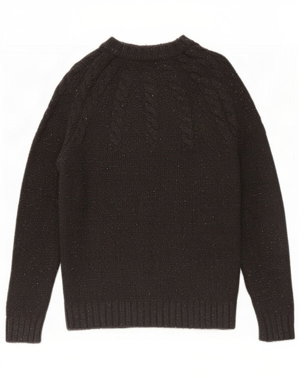Superdry Pull Col Bateau Homme Gris Moyen Moucheté Coton