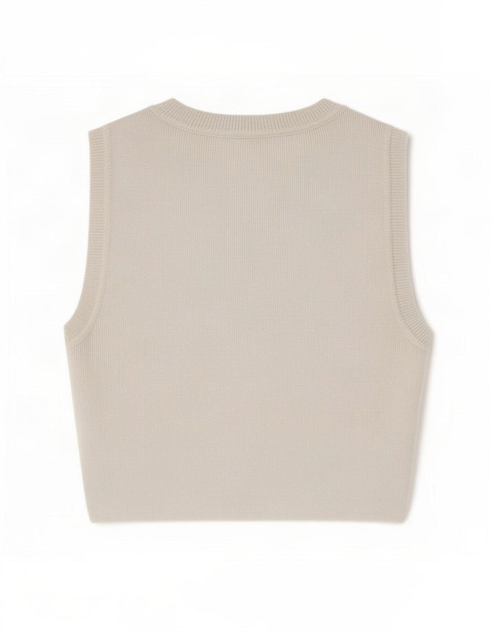 Zara Femmes Crop Débardeur UK 8 Petit Blanc