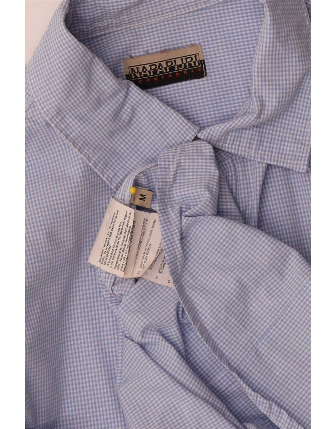 Napapijri Chemise Geographical Bleu Moyen En Coton Vichy Homme