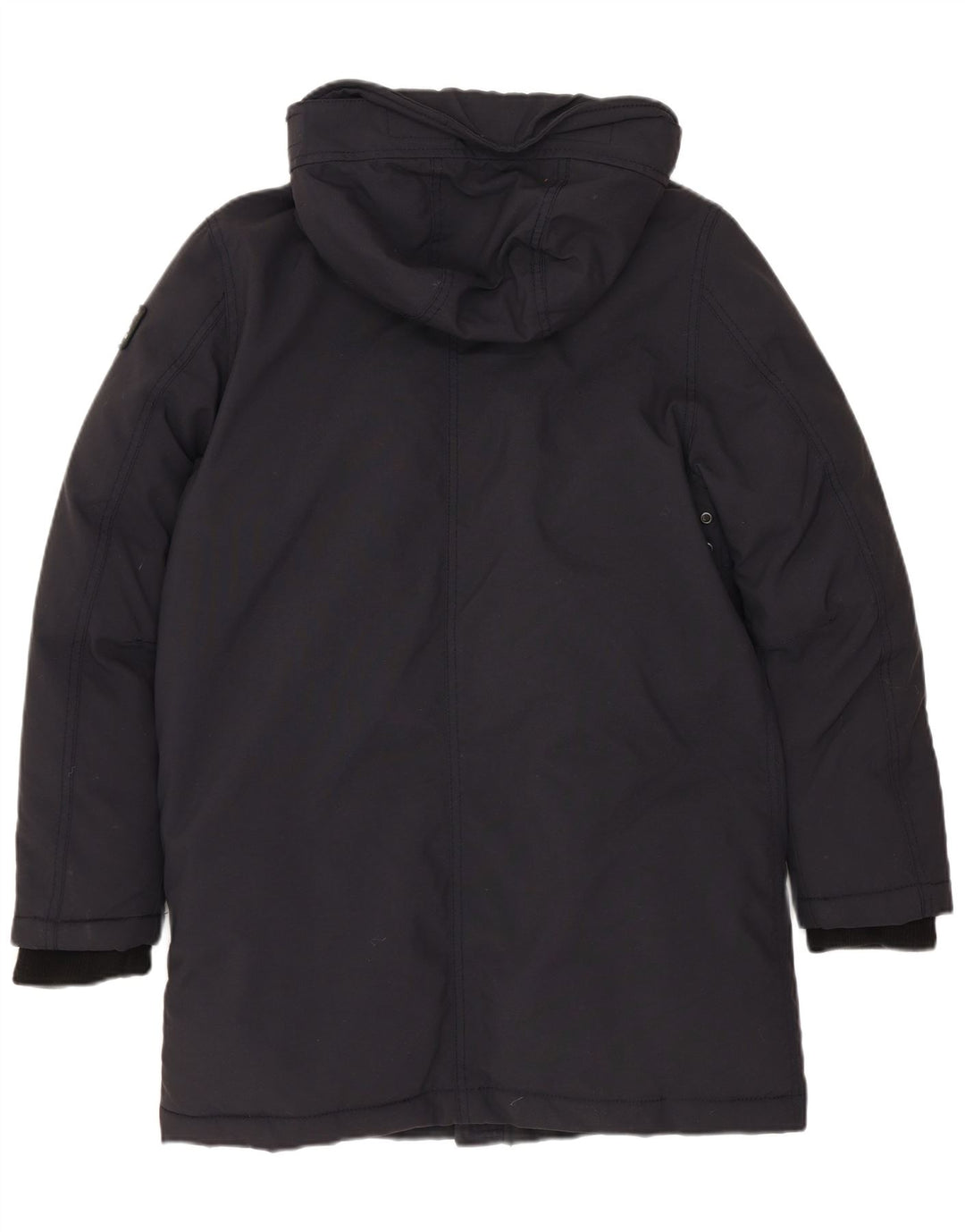 SCHOTT Manteau rembourré à capuche pour femme US 12 Large Noir Polyester