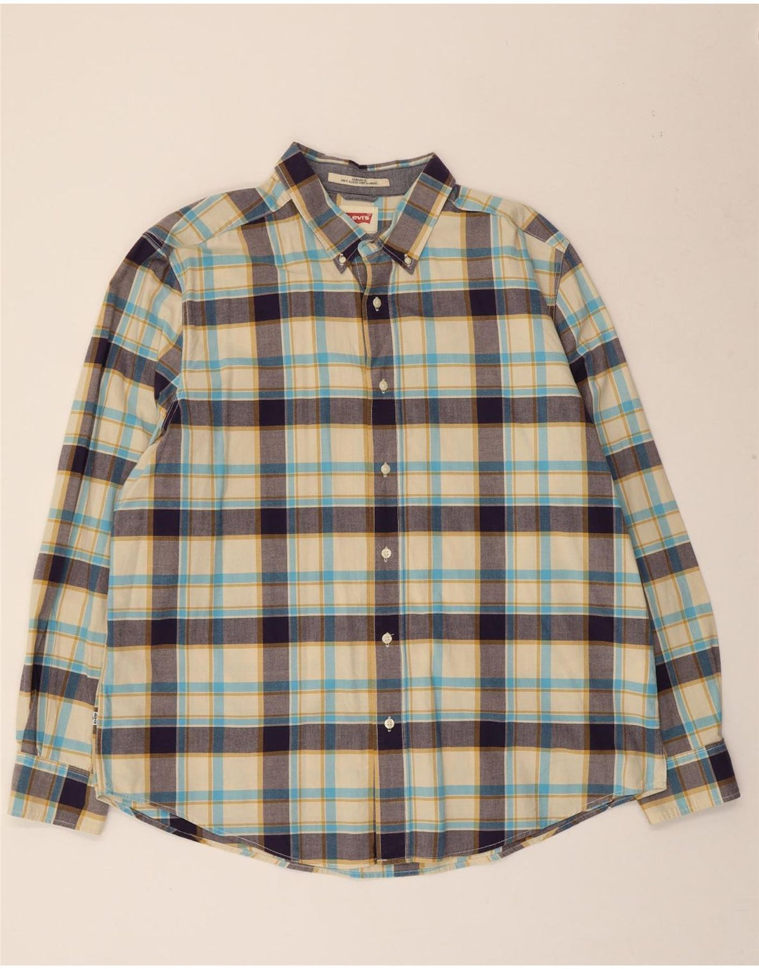 Levi's Chemise Coupe Standard Coupe Standard 2XL Homme Beige Plaid Coton