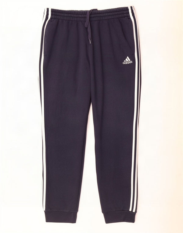 Adidas Pantalon de survêtement pour homme en coton bleu marine Taille L