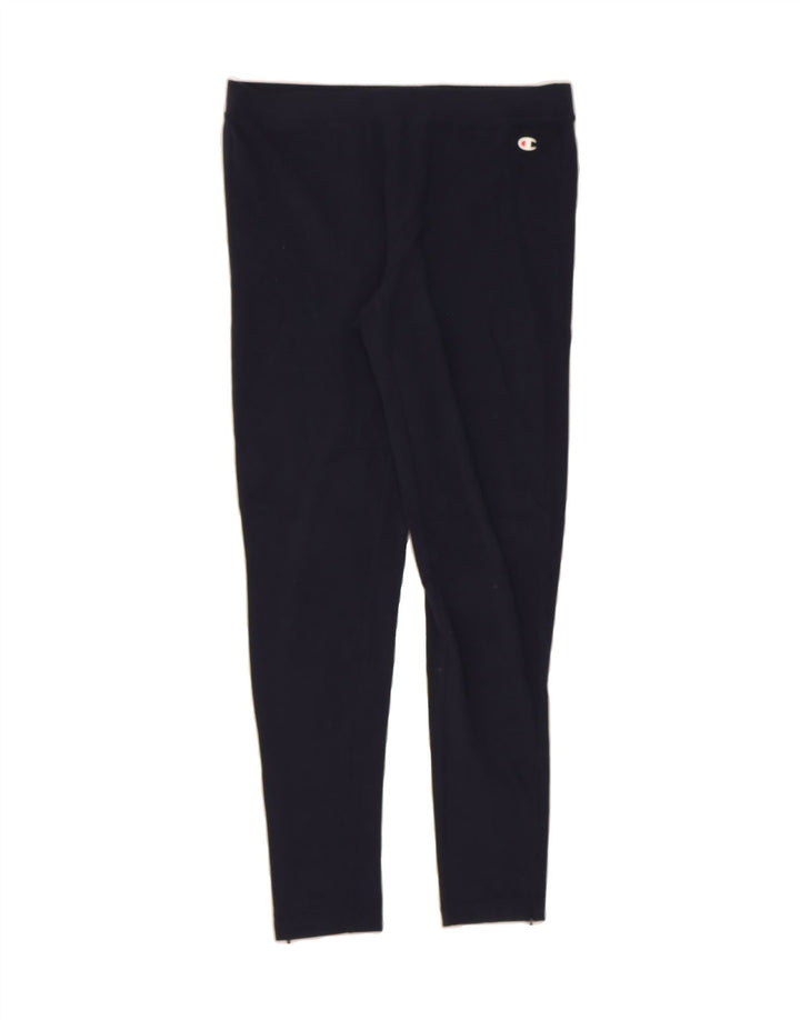 CHAMPION Womens Leggings UK 16 Large  Navy Blue Cotton Vintage Champion and Second-Hand Champion from Messina Hembry 