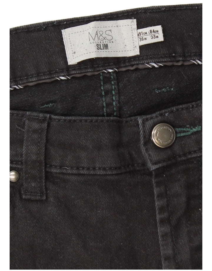 Marks & Spencer Jean Slim Homme W36 L33 Coton Noir