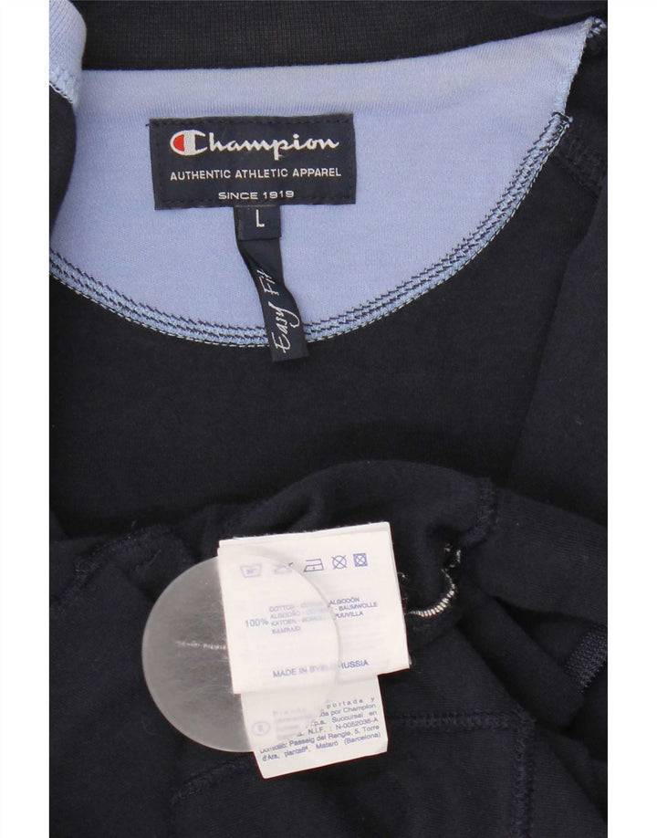 Champion Veste de survêtement pour femme UK 14 Large Bleu marine Colourblock
