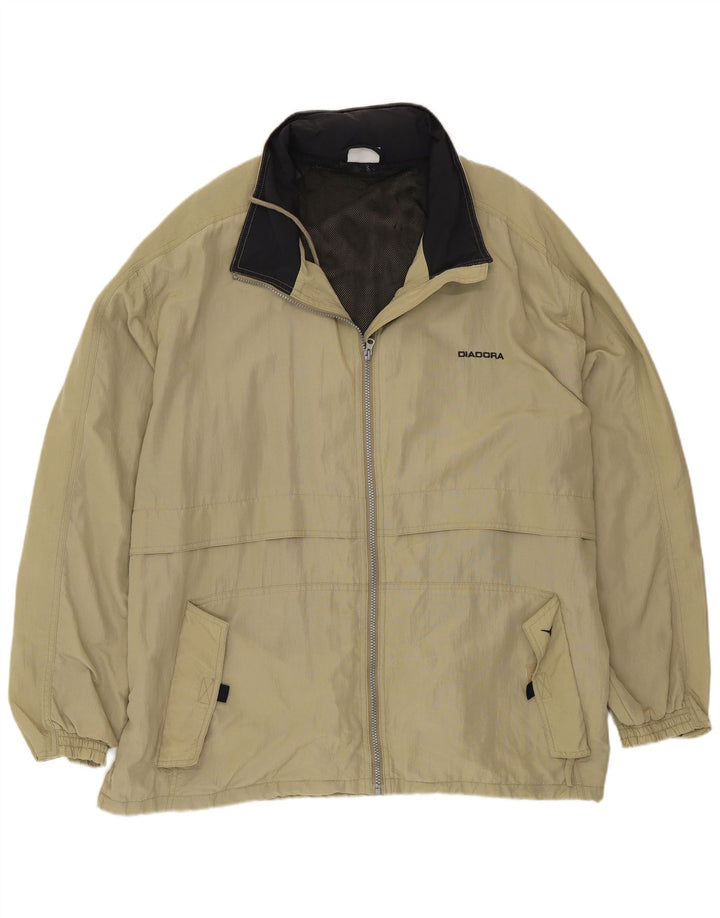 Diadora Veste de Pluie Homme UK 40 Large Beige Polyamide