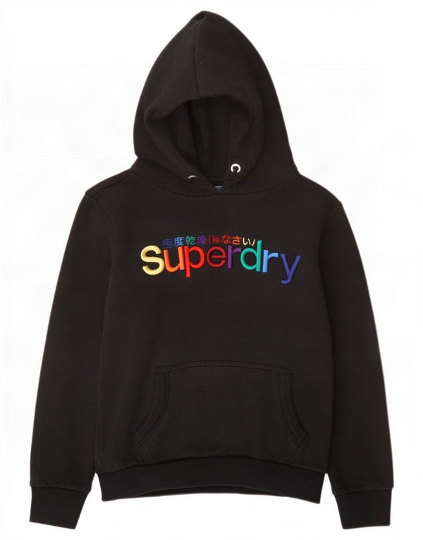 Superdry Pull à capuche surdimensionné graphique pour femme UK 10 Small Gris Coton