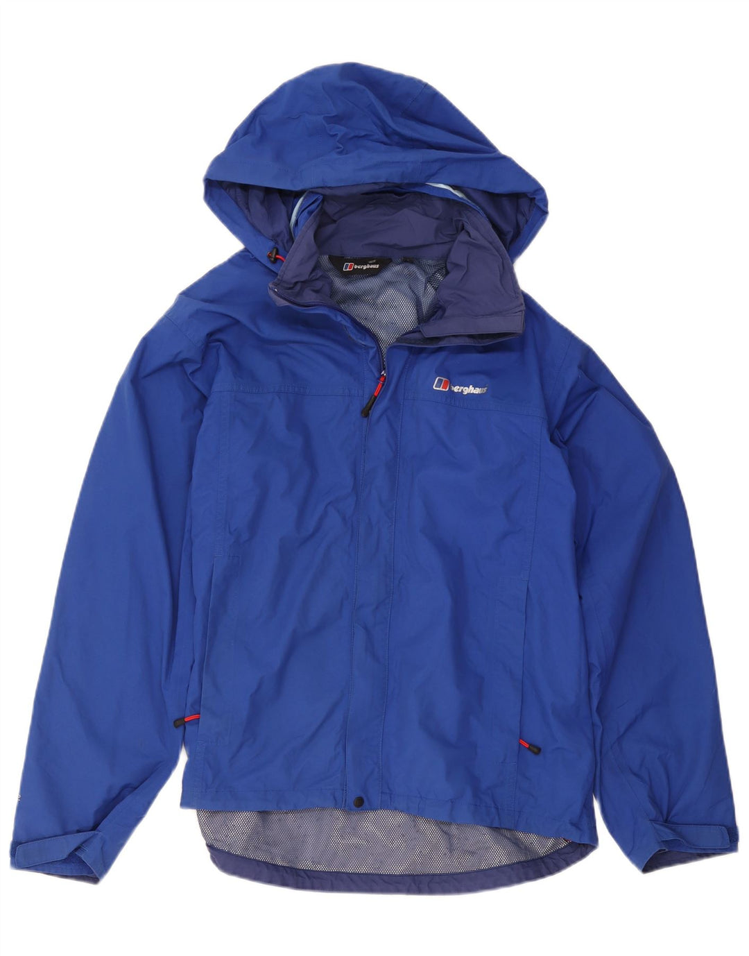 Berghaus Veste de pluie à capuche pour homme UK 40 Large Bleu Polyamide