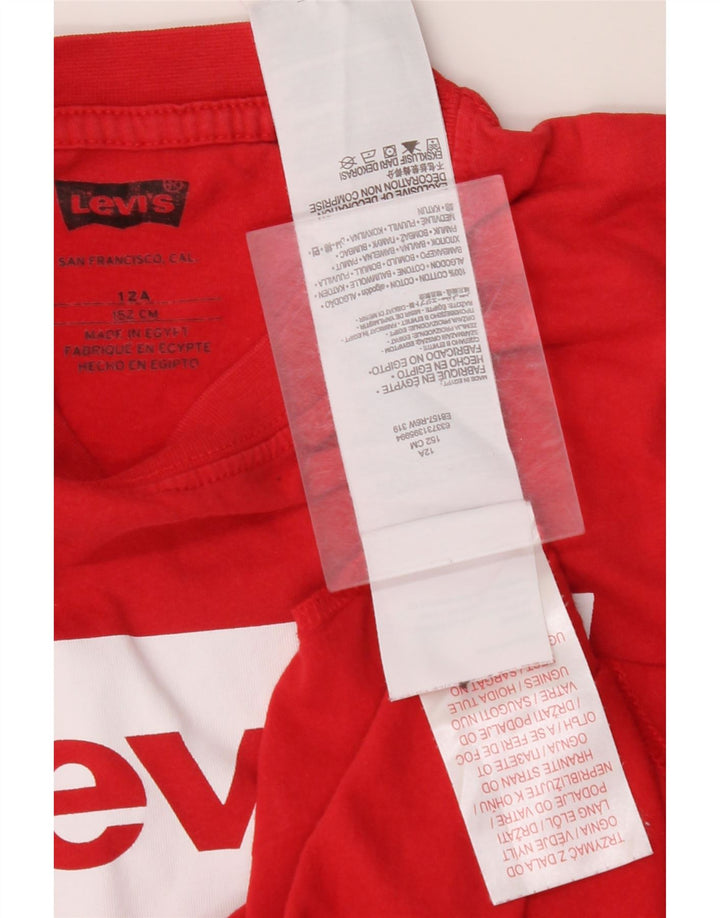 LEVI'S T-Shirt Graphique Garçon 11-12 ans Rouge Coton
