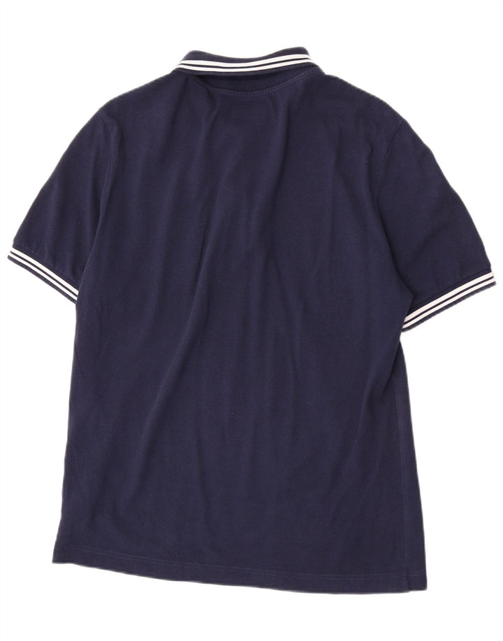 Kappa Polo Homme Bleu Marine Moyen Rayé Coton