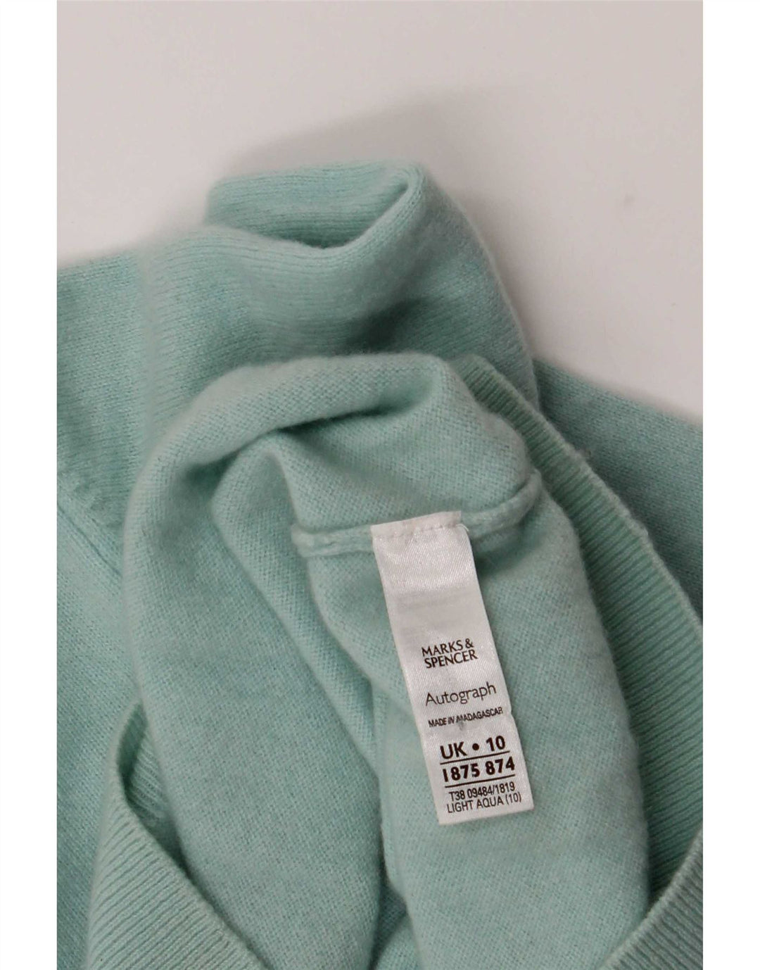Marks & Spencer Pull col roulé pour femme UK 10 Small Turquoise