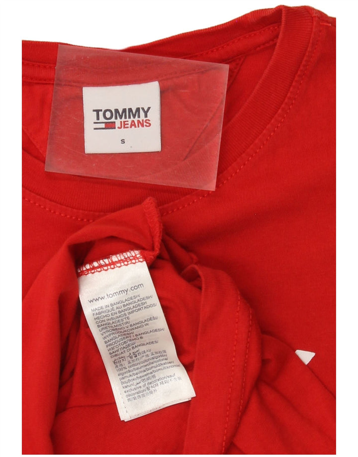 TOMMY HILFIGER T-Shirt Graphique Homme Petit Rouge Coton