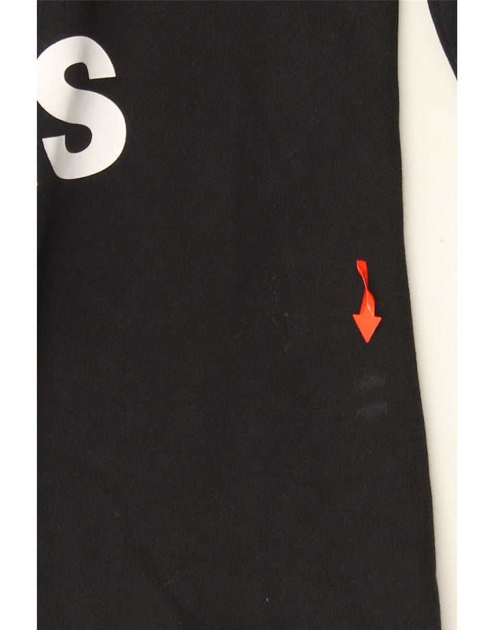 ADIDAS Sweat-shirt graphique pour femme UK 12/14 en coton noir moyen